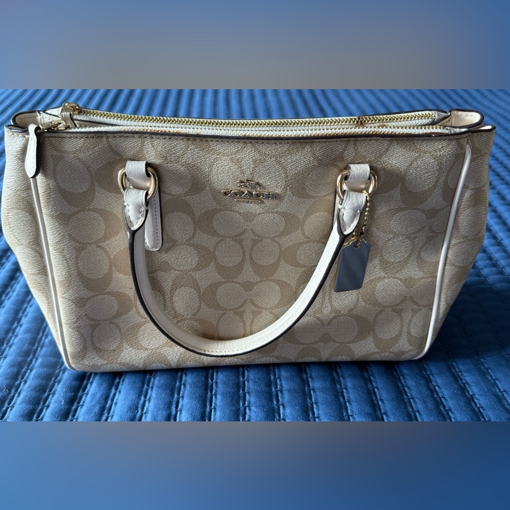 Coach Satchel Bag with Signature Design